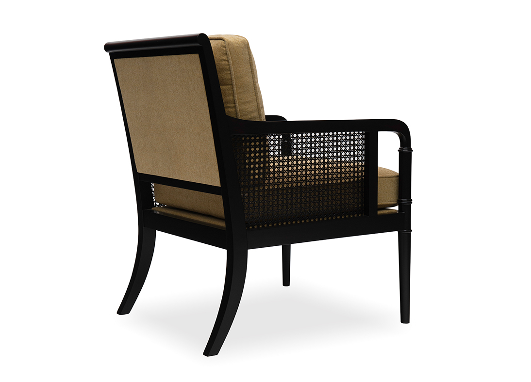 Gymkhana Armchair Weathered Black Old Gold